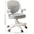 Elegant Ergonomic Swivel Chair with Adjustable Armrests