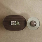 Nordic Elegance: Minimalist Oval Coffee Table