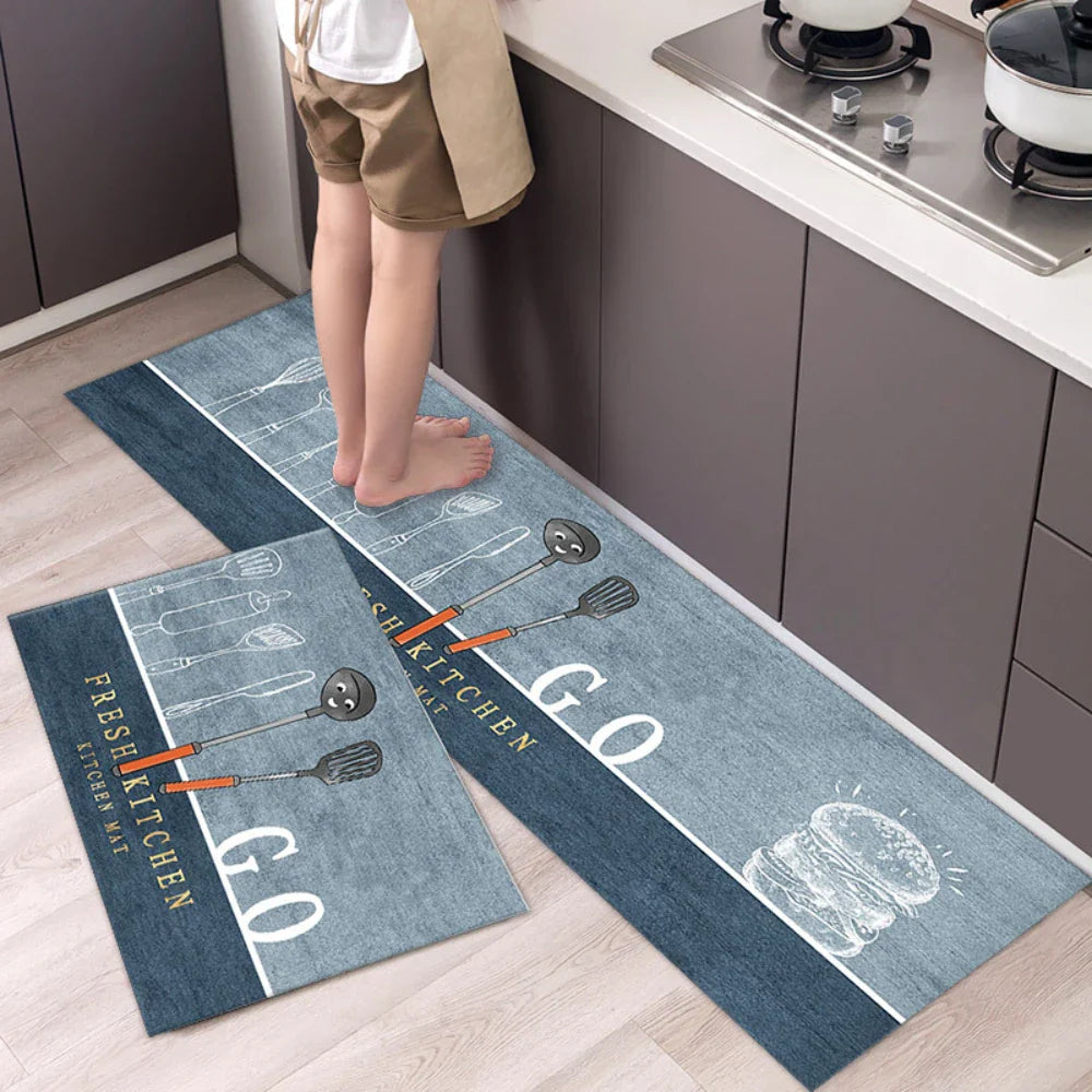 Elegant Diatom Mud Kitchen Mat - Anti-Slip & Quick-Dry