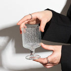 Exquisite Vintage Sunflower Relief Glassware