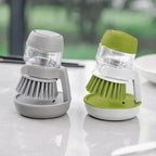Kitchen Wash Pot Dish Brush with Dispenser Liquid Filling By Pressing Does Not Hurt Pan Automatic Cleaning Brushes
