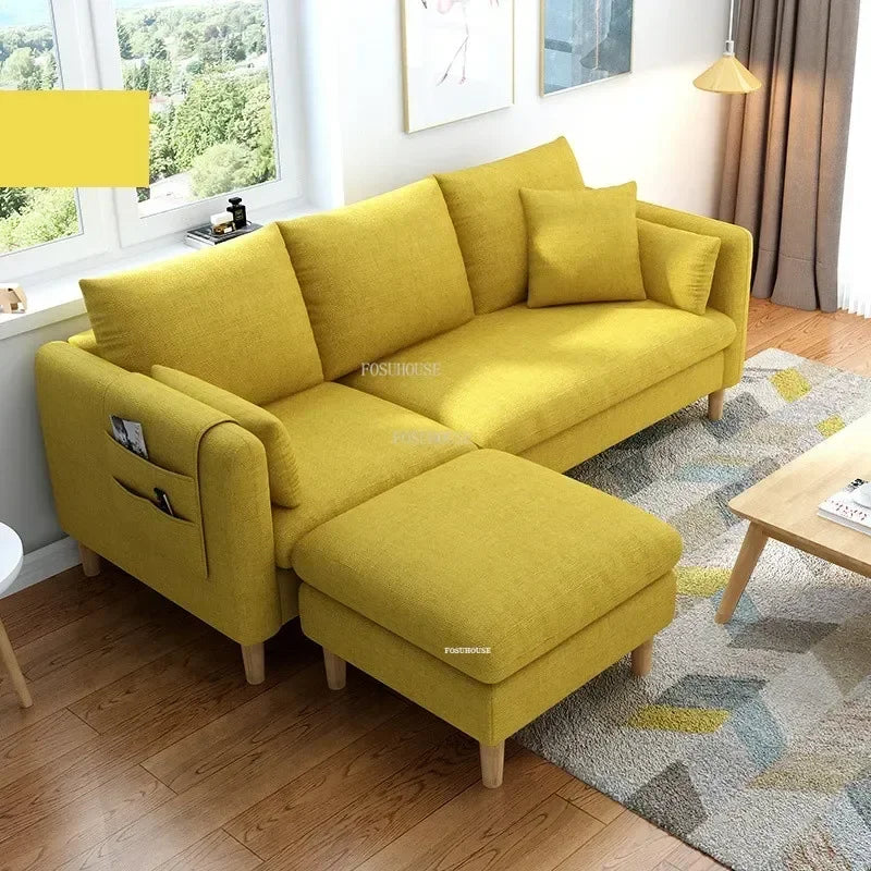 Elegant Nordic Double Seat Sofa for Living Room