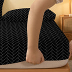 Luxurious Geometric Pattern Frosted Bedsheet