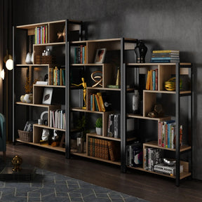 Elegant Modern Bookcase with Adjustable Shelves