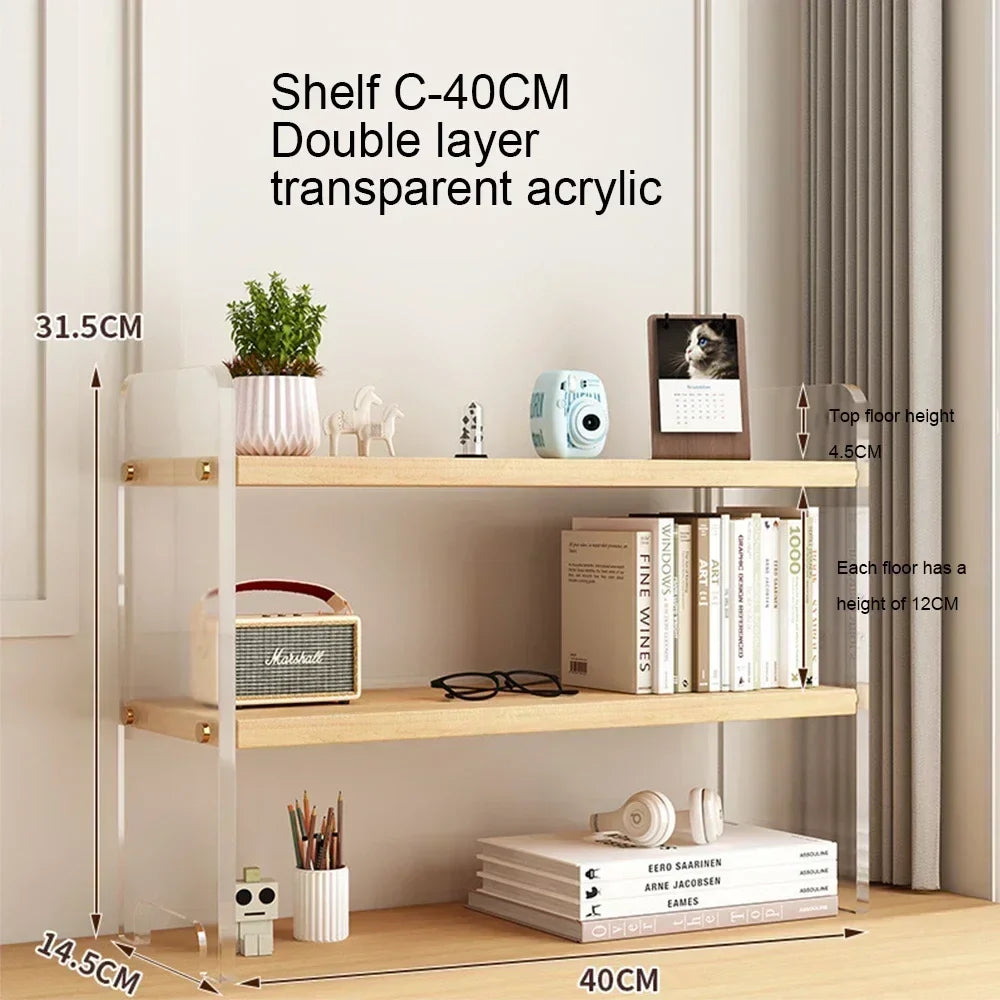 Elegant Acrylic Desktop Organizer - Maximize Your Space