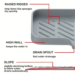 Elegant Silicone Sink Tray - Ultimate Kitchen Organizer