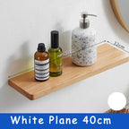 Elegant Wall-Mounted Wooden Bathroom Shelf