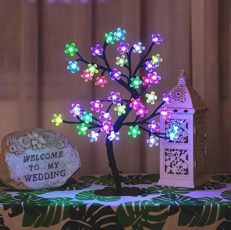 Enchanting Cherry Blossom LED Bonsai Lamp