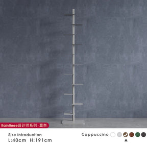 Nordic Minimalist Vertical Metal Bookcase for Children