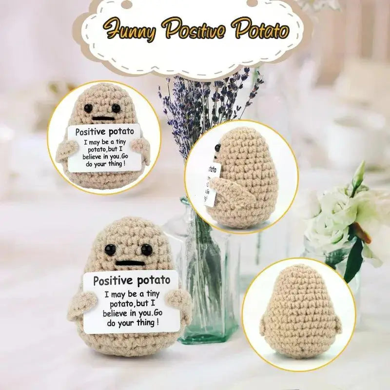 Charming Positive Energy Potato Plush Doll - Handmade Delight