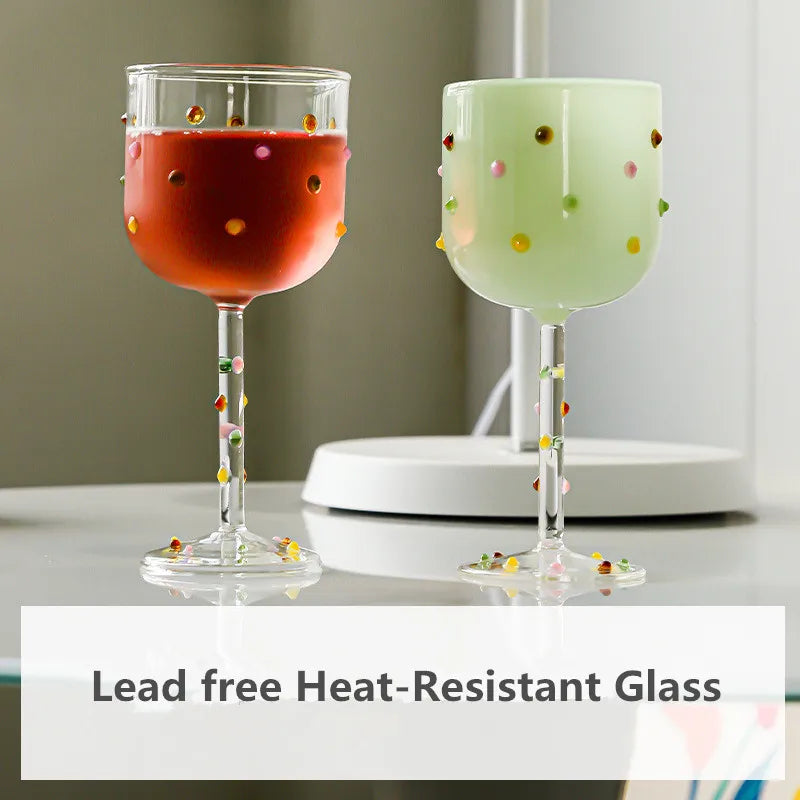 Exquisite Colored Wine Glasses - Lead-Free Elegance