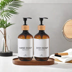 Elegant Matte Soap Dispenser Set with Tray for Kitchen & Bathroom