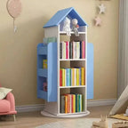 Enchanting 360° Rotating Children's Wooden Bookshelf