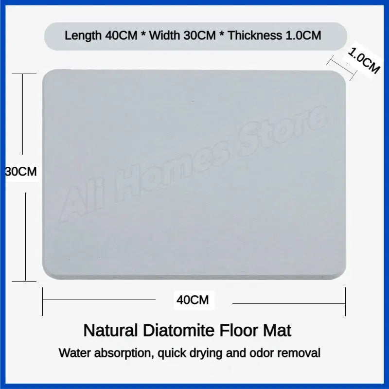 Luxurious Diatomaceous Stone Bath Mat - Ultra-Absorbent & Eco-Friendly