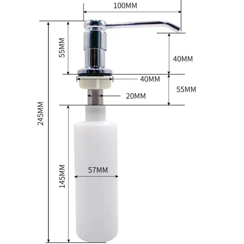 Elegant 350ml Stainless Steel Soap Dispenser for Kitchen & Bath