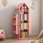 Enchanting 360° Rotating Children's Wooden Bookshelf