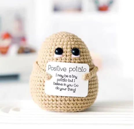 Charming Positive Energy Potato Plush Doll - Handmade Delight