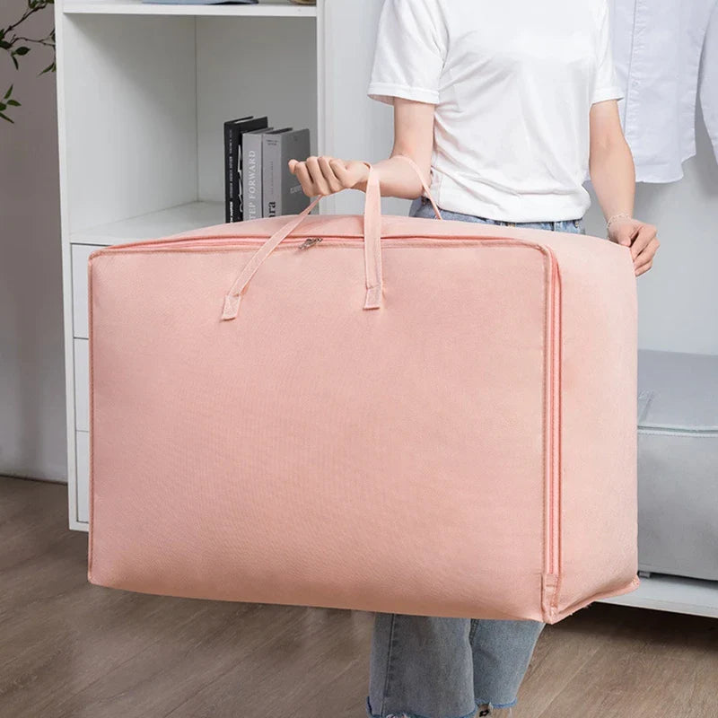 Large Capacity Clothes Storage Bag Waterproof Cabinet Wardrobe Organizer Quilt Pillow Blanket Organizer Dustproof Bedding Storag