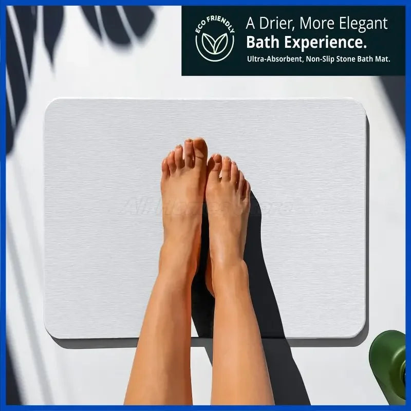 Luxurious Diatomaceous Stone Bath Mat - Ultra-Absorbent & Eco-Friendly