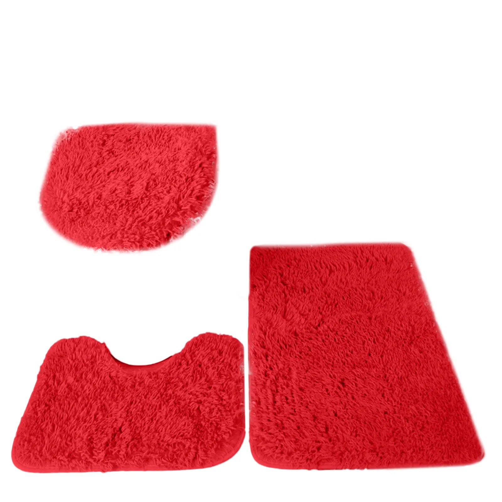 Luxurious Fluffy Bathroom Mat Set - Comfort and Style