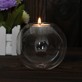 Exquisite European Glass Candle Holder - Elevate Your Home Décor