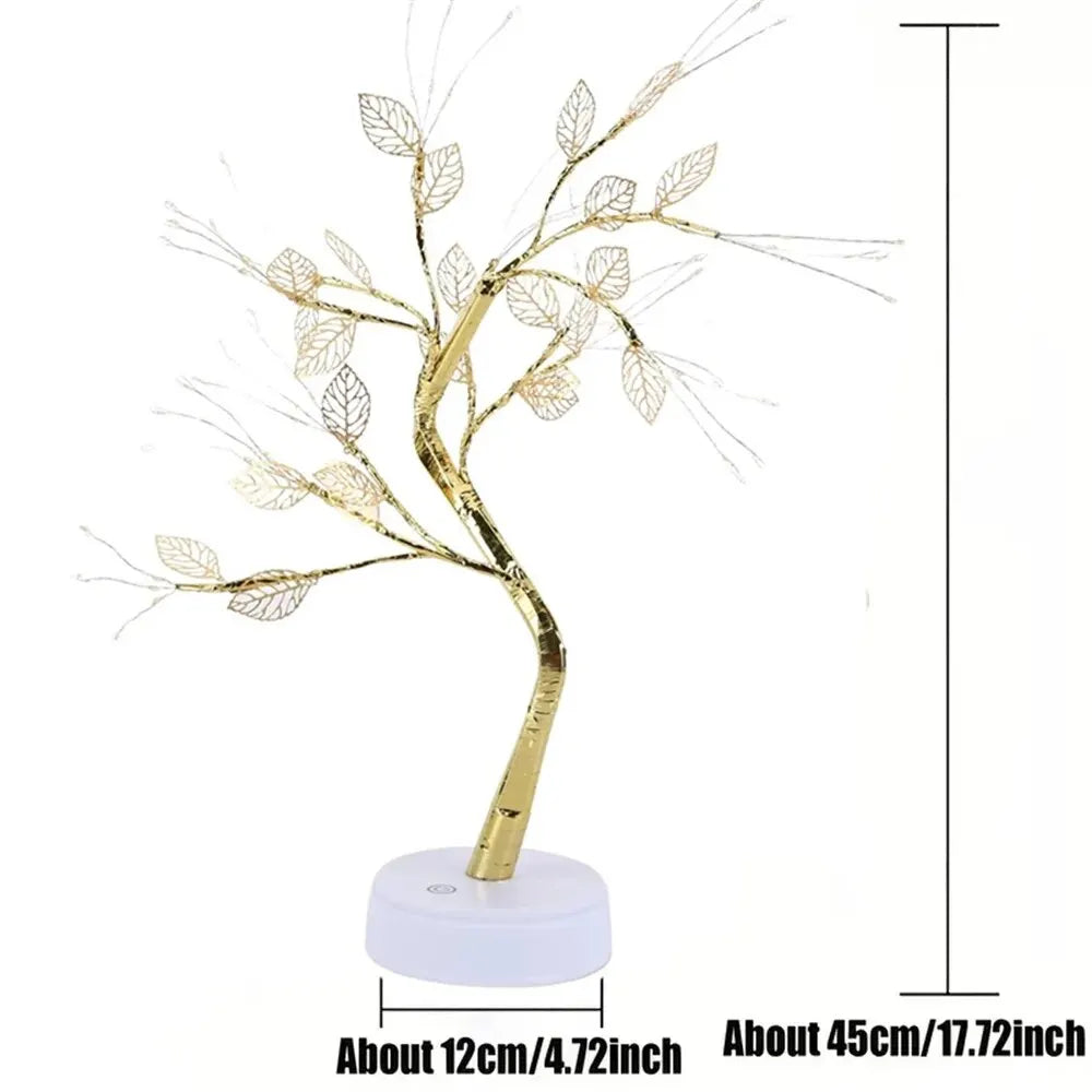 Enchanting LED Rose Leaf Table Lamp - Elegant USB Fairy Light
