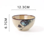 Exquisite Hand-Painted Ceramic Floral Dish Set