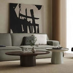 Nordic Elegance: Minimalist Oval Coffee Table