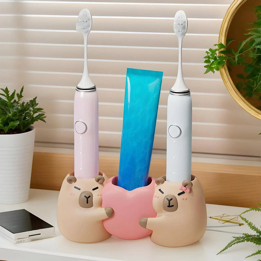 Charming Capybara Electric Toothbrush Holder for Families