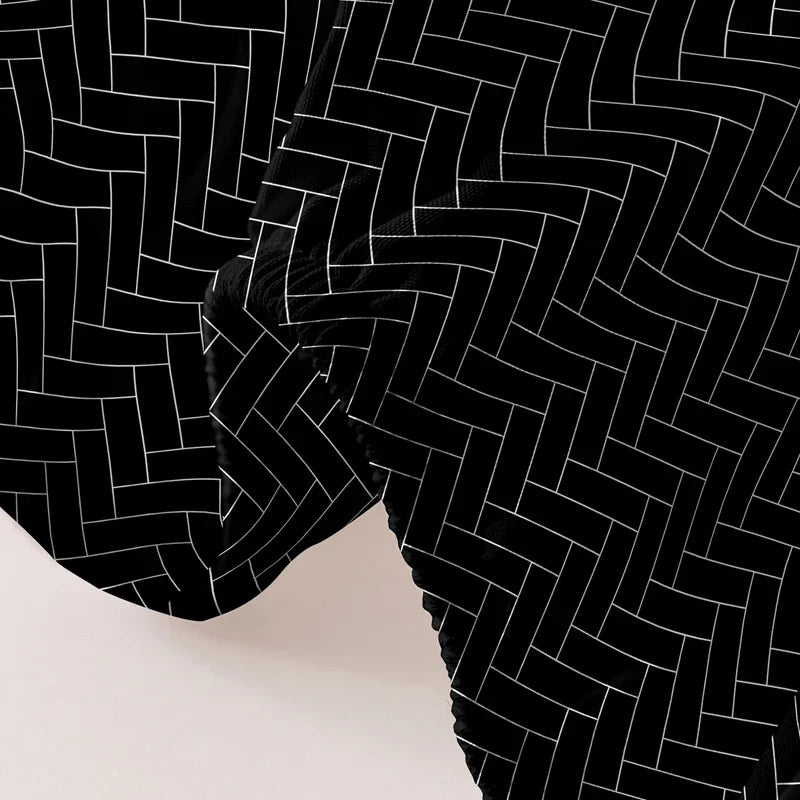 Luxurious Geometric Pattern Frosted Bedsheet