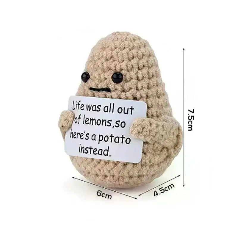Charming Positive Energy Potato Plush Doll - Handmade Delight