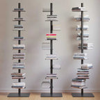 Nordic Minimalist Vertical Metal Bookcase for Children