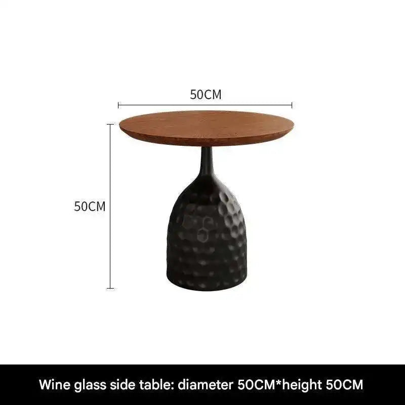 Elegant Round Wooden Coffee Table Set for Living Room