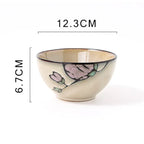 Exquisite Hand-Painted Ceramic Floral Dish Set