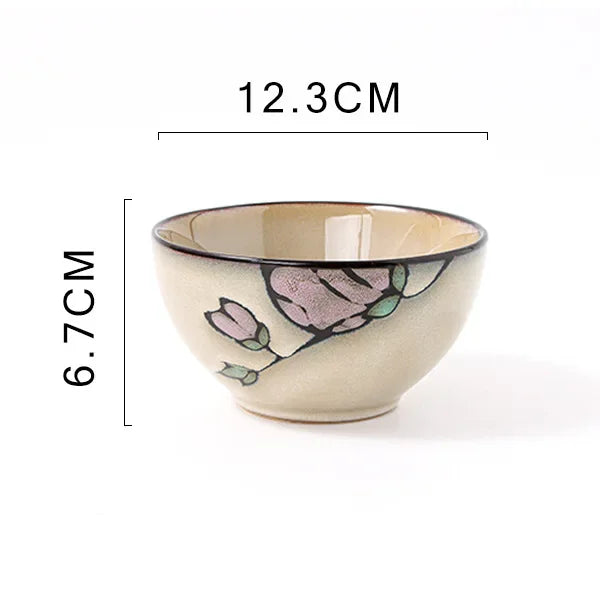 Exquisite Hand-Painted Ceramic Floral Dish Set