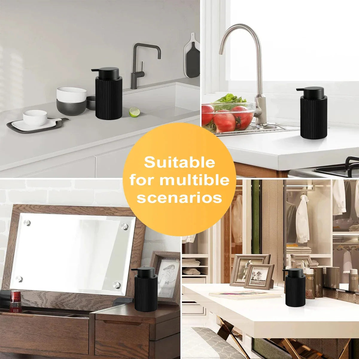Elegant Foaming Soap Dispenser – Refillable Matte Pump