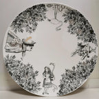 Exquisite Hand-Painted Alice in Wonderland Ceramic Plate