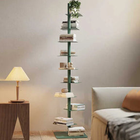 Nordic Minimalist Vertical Metal Bookcase for Children