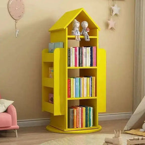 Enchanting 360° Rotating Children's Wooden Bookshelf