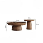 Exquisite Walnut Round Coffee Table for Modern Living Rooms