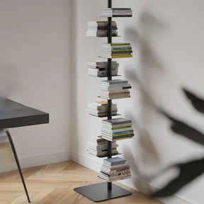 Nordic Minimalist Vertical Metal Bookcase for Children
