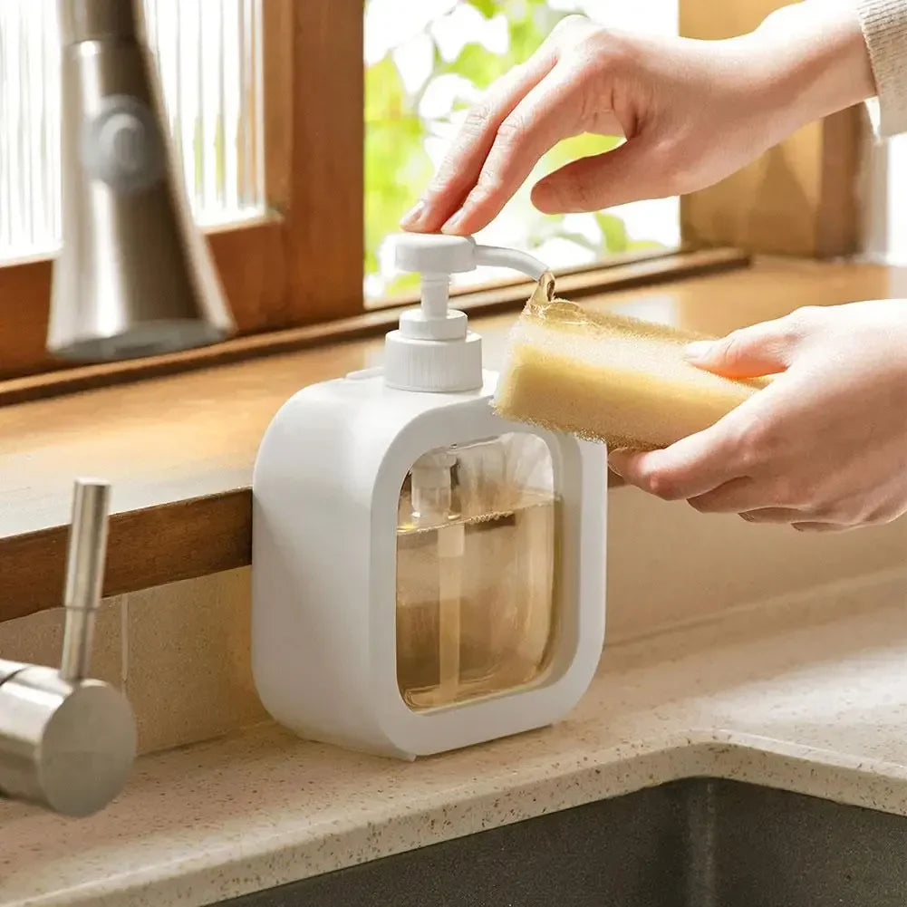 Elegant Transparent Soap Dispenser Set - Versatile & Stylish