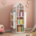 Enchanting 360° Rotating Children's Wooden Bookshelf