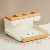 Elegant Walnut Toothbrush Holder & Organizer