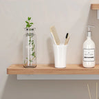 Elegant Wall-Mounted Wooden Bathroom Shelf