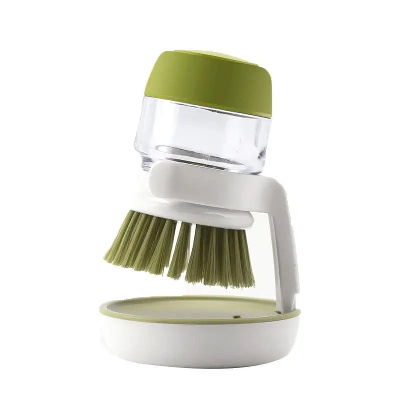 Kitchen Wash Pot Dish Brush with Dispenser Liquid Filling By Pressing Does Not Hurt Pan Automatic Cleaning Brushes