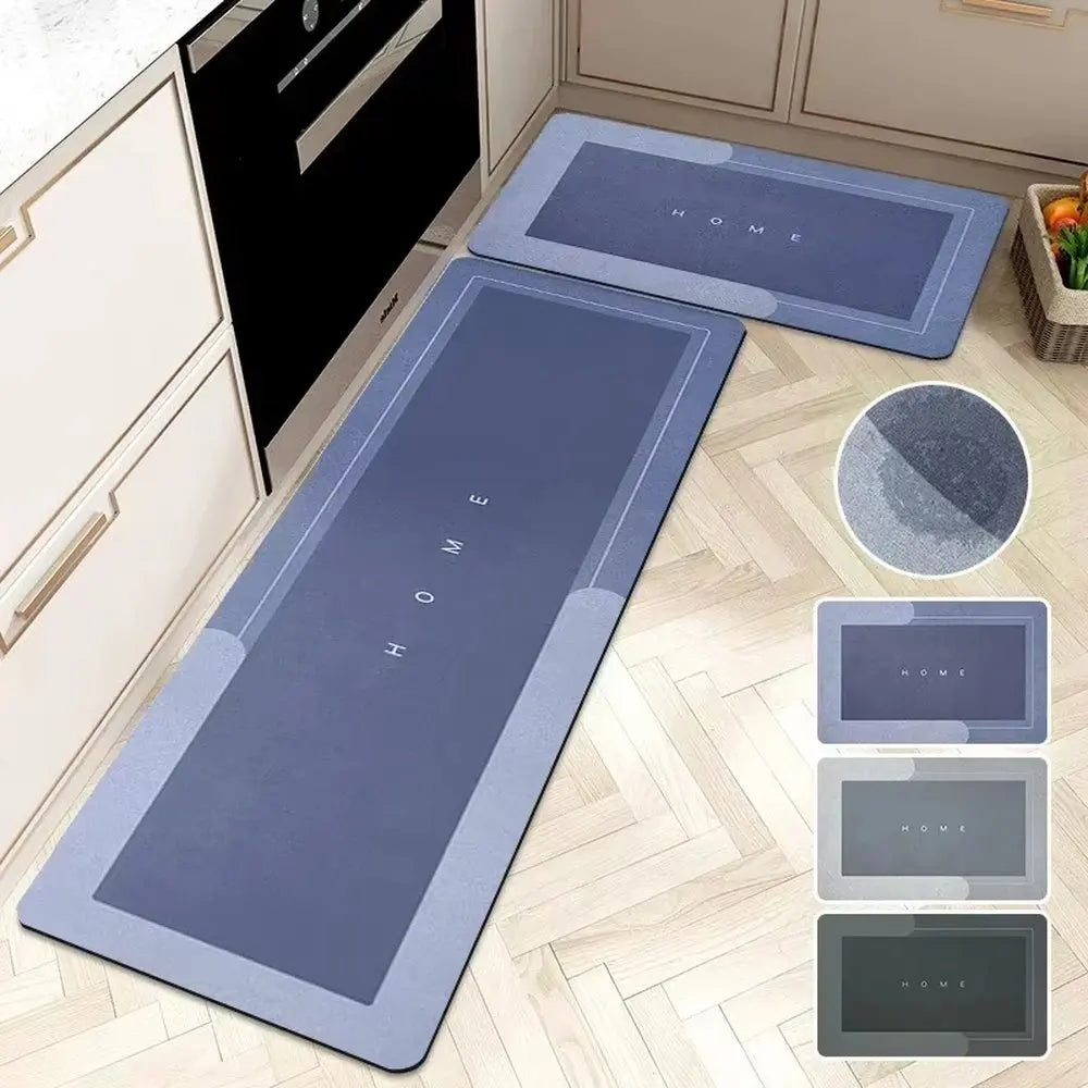Elegant Diatom Mud Kitchen Mat - Anti-Slip & Quick-Dry
