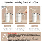 Elegant 380ML Self-Stirring Coffee Mug with Temp Display