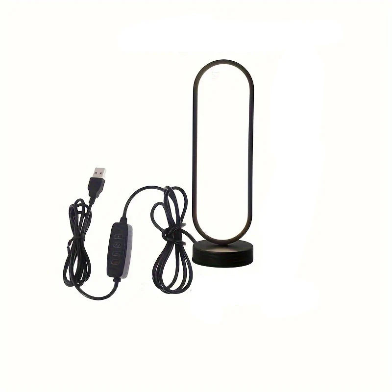 Elegant LED Ring Lamp with Three-Color Dimming