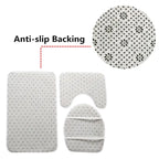Elegant Marble Bath Mat Set - Luxurious Anti-Slip Comfort